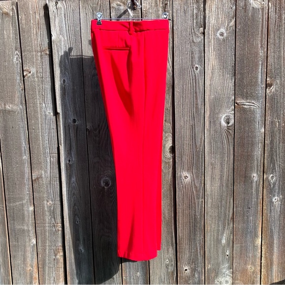 Rachel Zoe red hi-rise flare wide leg pant size large - Picture 8 of 17